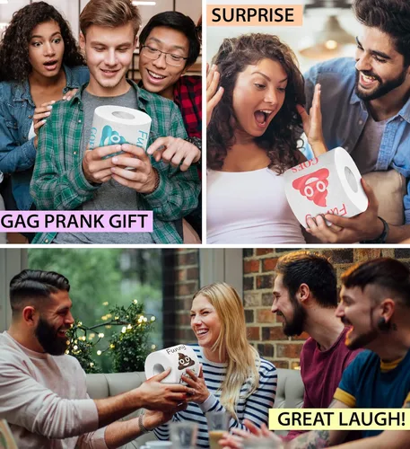 Miniatura 4 de Printed TP Juego de regalo de papel higiénico impreso personalizado, divertido rollo de papel higiénico para eventos especiales, bromas, sorpresas