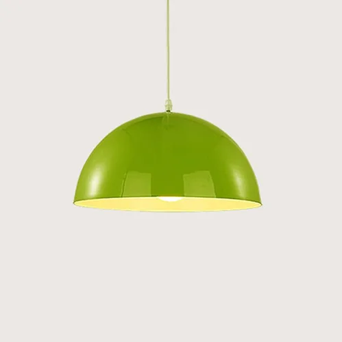Macaron Color Industrial Lámpara Colgante Semi-Circular Lámpara Minimalista y Simple Candelabros Restaurante Retro Industrial Lámpara E27 Base
