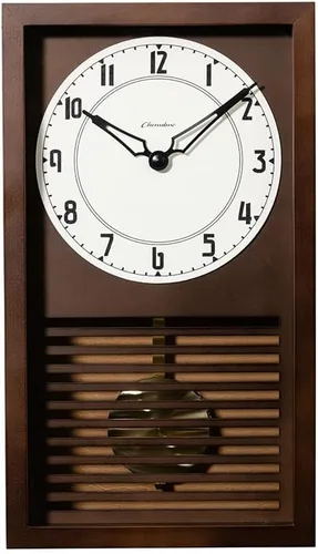Miniatura 15 de Reloj de pared con péndulo, reloj de escritorio japonés hecho a mano con madera maciza de haya, roble y nogal, sin tictac, funciona