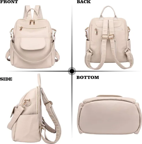 Miniatura 2 de ASDSSRY Mochila de Moda para Mujer Bolso Impermeable Mochilas Escolares Viajes Compras Mochila Convertible Bolsa de Hombro para Damas