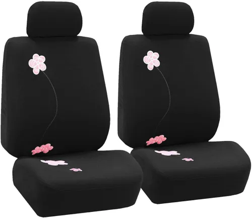 Miniatura 17 de FH Group Fundas de asiento de automóvil con bordado floral, ajuste universal, asiento trasero de banco dividido, funda de asiento lavable para SUV
