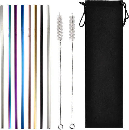 Miniatura 9 de Mason Tarros Pajitas – Pajitas reutilizables de acero inoxidable de 7.9 pulgadas, paquete variado de 0.236 in (7 colores) para vasos de 20 onzas