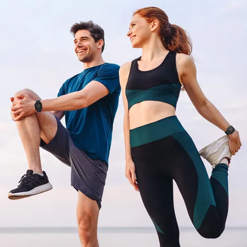 Miniatura 5 de Paquete de 2 bandas elásticas compatibles con Fitbit Versa 2 para mujeres y hombres, correa de repuesto de nailon suave ajustable transpirable