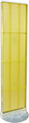 Miniatura 8 de Azar Displays 700440-WHT, EXPOSITOR DE PISO DE PEGBOARD DE DOS CARAS BASE DE ESTUDIO REVOLVANTE REDONDO TAMAÑO DEL PANEL: 16" W X 60" H, Blanco
