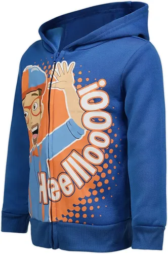 Miniatura 2 de Blippi Sudadera con capucha y cremallera para niños pequeños y niños grandes - Azul