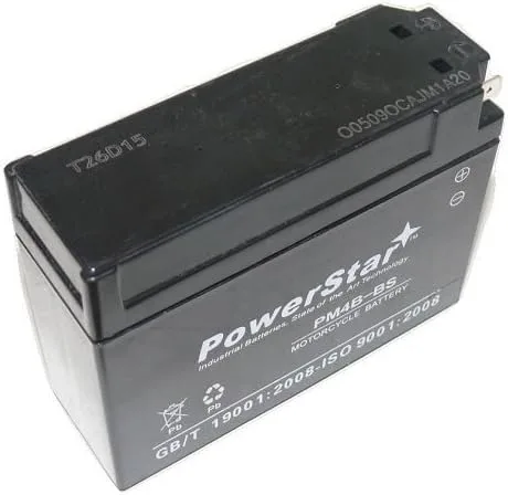 Miniatura 4 de PowerStar Batería sellada AGM de 12V YT4B-BS para Yamaha SR400 VINO 50 YJ50R Classic