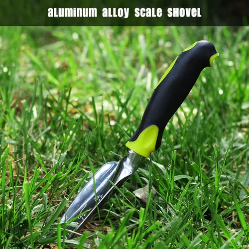 Miniatura 3 de Paleta de jardín y pala ancha de mano puntiaguda con mango ergonómico antideslizante de goma suave para plantar, trasplantar, deshierbar, mover