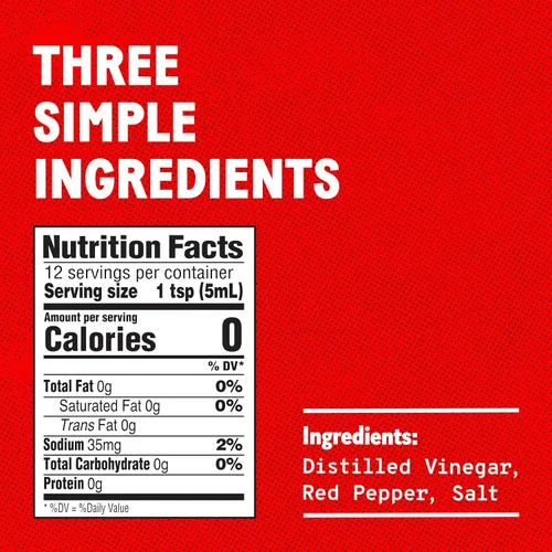 Miniatura 7 de TABASCO - Salsa picante de chile rojo original, picante medio, botella de vidrio, tres ingredientes simples, para salsas, tacos, huevos, pizza