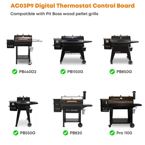 Miniatura 2 de Stanbroil Placa de control de repuesto para parrilla Pit Boss/ahumador, controlador con módulo de pantalla LCD reemplaza Pitboss AC03P9, 120V 60Hz