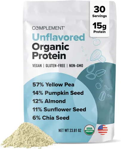 Miniatura 13 de Complement Proteína vegana de chocolate orgánico en polvo (15 porciones) baja en carbohidratos, baja en calorías, sin azúcar, sin soja, sin OMG, sin