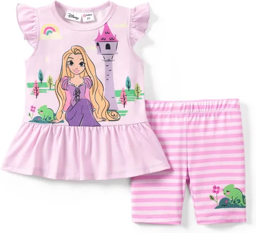 Miniatura 30 de Disney Minnie Mouse - Conjunto de sudadera con manga larga y leggings de princesa Frozen, Marvel para niñas pequeñas, 2 piezas, tallas 2-6 años