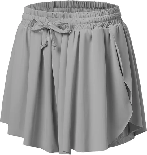 Miniatura 5 de Pantalones cortos fluidos con diseño de mariposa para niñas, pantalones cortos deportivos para niños pequeños y jóvenes con forro 2 en 1