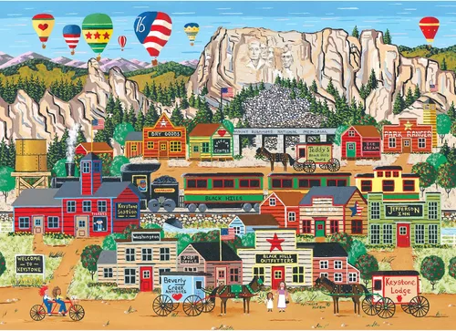 RoseArt - País de origen- Mount Rushmore - Rompecabezas de 1000 piezas para adultos