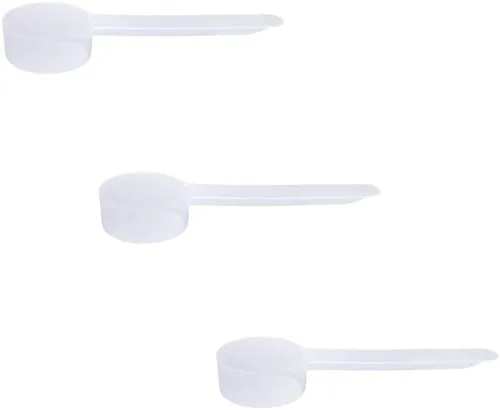 Miniatura 33 de Conjunto de 5 cucharas medidoras de plástico, 6 cucharadas (90 cc 3/8 taza 3 oz. 90 mL) con mango largo para polvos, gránulos, café, comida