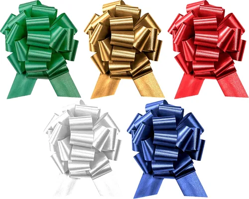 Miniatura 17 de PMU Lazos de cuerda para tirar – Lazos de regalo para bodas, cumpleaños y aniversarios – Lazos de cinta para flores y decoración de cestas – Lazo