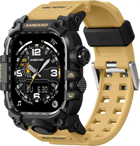 Miniatura 14 de amBand Funda resistente con correa para Apple Watch de 1.732 pulgadas, compatible con iWatch Series SE 3/SE 2ª generación, SE/6/5/4, protección