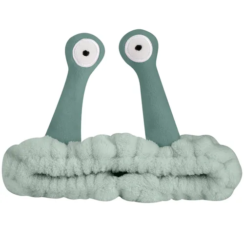 Miniatura 15 de Jowmoy Bonita diadema de orejas de conejo, diseño de ojo de rana, elástica para lavar la cara, para mujeres, maquillaje, ducha, spa. Q-Orejas