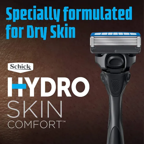 Miniatura 8 de Schick Maquinillas de afeitar Hydro Dry para hombres Maquinillas de afeitar de 5 hojas para afeitar, 1 mango de afeitar para hombre con 17 Negro