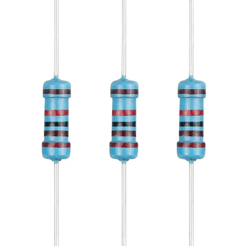 Miniatura 90 de 100 resistencias de 1 ohm 1/2 W (0.5 vatios) ±1% tolerancia de película metálica, resistencia fija de múltiples valores de resistencia opcional