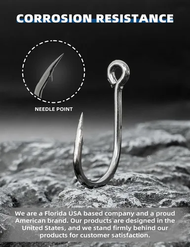 Miniatura 6 de BLUEWING Ganchos de cebo vivo de acero inoxidable, 10 unids/20 unidades, ultra afilados y duraderos para pesca de agua salada y agua dulce