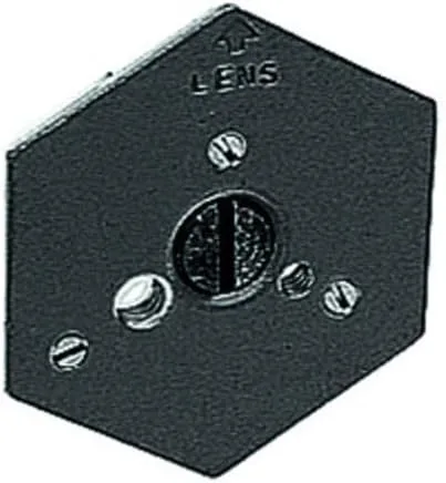 Miniatura 3 de Manfrotto Placa de montaje hexagonal de liberación rápida 130-38 con rosca de 3/8 pulgadas y tornillo de montaje empotrado