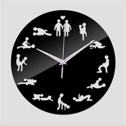 Miniatura 2 de Reloj de pared con posición, diseño moderno, autoadhesivo, 3D, para sala de estar, espejo, silencioso, reloj de cuarzo, adhesivo (color café 059)