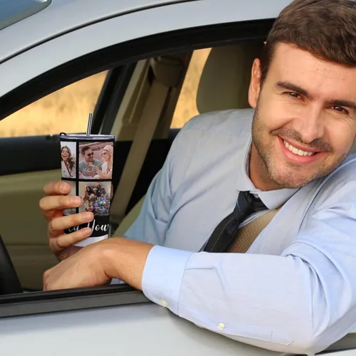 Miniatura 8 de Taza Personalizada de Viaje con Aislamiento al Vacío Personalizable con Tus Fotos y Texto Taza de Café Regalo de Navidad Cumpleaños