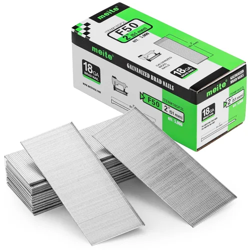Miniatura 21 de meite F19 Brad Nilas, Clavo galvanizado calibre 18 de 3/4 pulgadas para pistola de clavo neumática eléctrica (12 cajas)