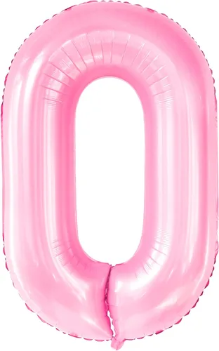Miniatura 9 de KatchOn, Globo Enorme de 40 Pulgadas Rosa Claro Número 0 - Globos Rosas Globo Cero, Decoraciones de Fiesta Rosa Claro Decoraciones de Cumpleaños