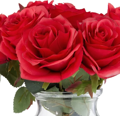 Miniatura 5 de Flor de seda casi natural de las rosas.