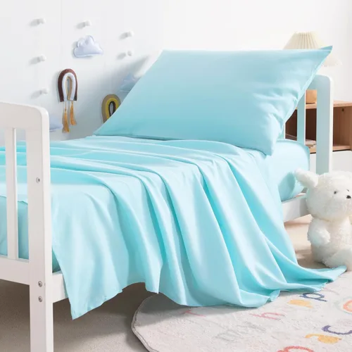 Miniatura 8 de NTBAY Juego de sábanas para niños pequeños, juego de sábanas de microfibra para cuna, sábana encimera, sábana bajera, funda de almohada, ropa