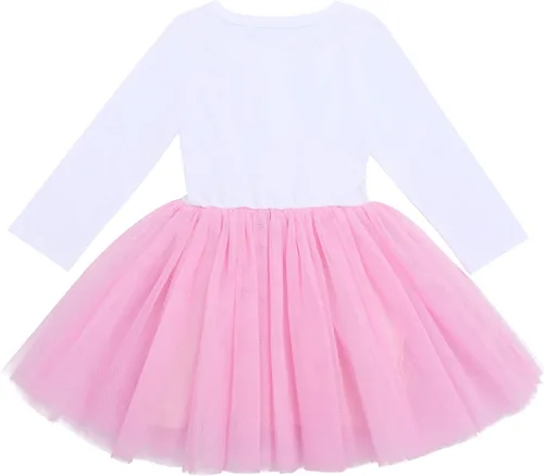 Miniatura 3 de ODASDO Juego de ropa de 2 piezas para bebés y niñas pequeñas de manga larga tutú con lazo para la cabeza