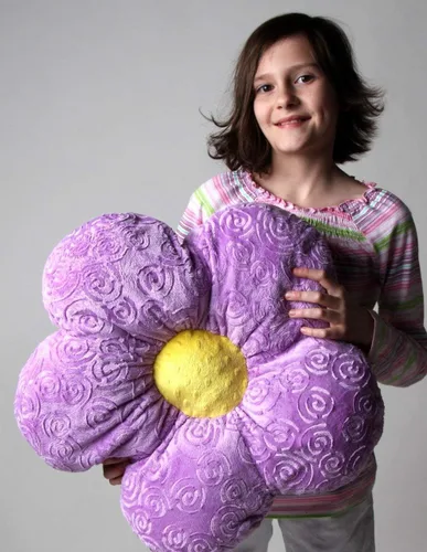 Miniatura 2 de Snuggle Stuffs Almohada de 15" Minky Flower Lavender Lavanda
