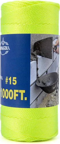 Miniatura 18 de HONGDA Mason Line - Cuerda de polipropileno torcido #18 de 215 pies, perfecta para trabajos de mampostería y para el diseño de construcción general