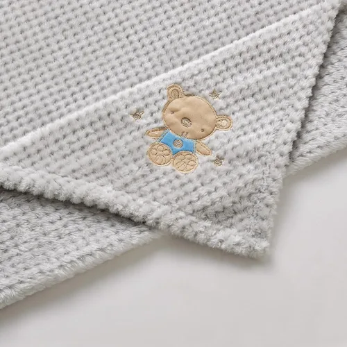 Miniatura 3 de CREVENT - Manta bonita, cómoda y mullida para bebés, niños y niñas, 30 x 40 pulgadas, ropa de cama, para cuna y cochecito, regalo para recién Oso