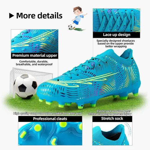Miniatura 3 de Zapatos de fútbol para niños, zapatos de fútbol para niñas, zapatos deportivos para exteriores