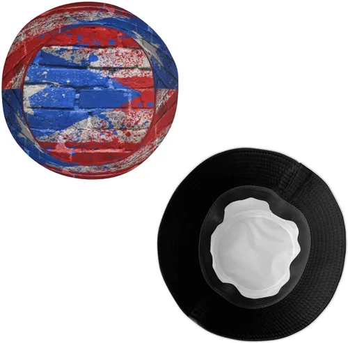 Miniatura 2 de Sombrero de pescador de Puerto Rico para el sol, sombrero de playa, divertido gorro de pescador, para exteriores, para hombres y mujeres, talla única