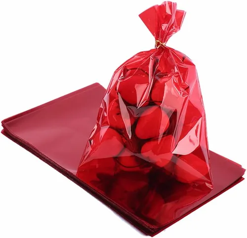 Miniatura 5 de CC wonderland zone Bolsas de celofán amarillas – Paquete de 50 bolsas de plástico de celofán de regalo con lazos, para dulces de galletas, regalos