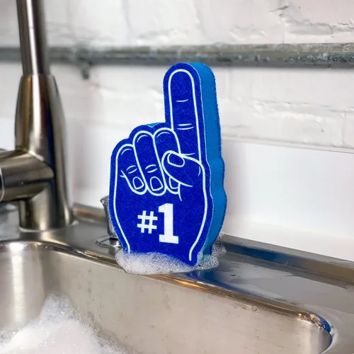 Miniatura 3 de Genuine Fred, Esponja de Cocina con Forma de Dedo de Espuma #1, Azul