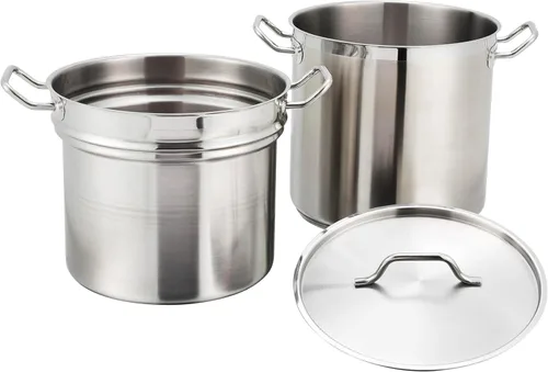 Miniatura 2 de Winco Caldera doble S/S de 12 qt con cubierta Acero inoxidable