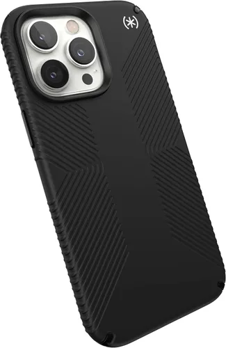 Miniatura 2 de Speck Presidio2 Grip - Funda antideslizante para iPhone 14 Pro Max (Negro/Negro/Blanco)