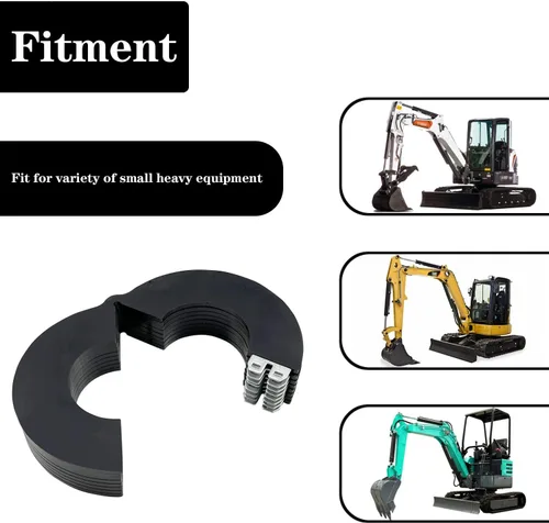 Miniatura 2 de Paquete de 8 cubos de excavadora de 1.772 pulgadas (1.772 in) desmontables para excavadora y minicargadora para gato Bobcat Kubota Komatsu Takeuchi