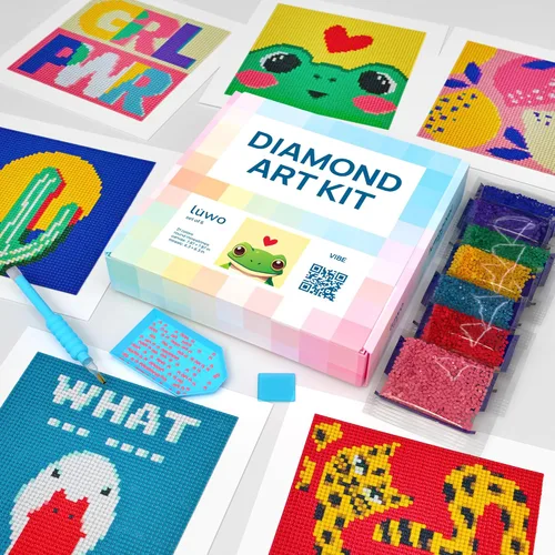 Miniatura 24 de LuwoArte Paquete de 6 Kits de Pintura de Diamantes para Adultos – Kits de Arte de Diamantes con Tema de Campo – Arte de Gemas DIY de Taladro