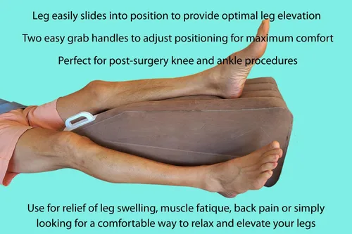 Miniatura 4 de Skwoosh Almohada inflable de elevación de piernas para tobillo, rodilla y pierna, cojín ajustable para compañero de recuperación poscirugía