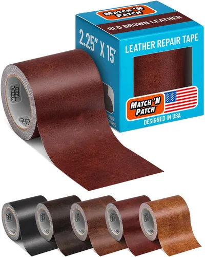 Miniatura 8 de MATCH 'N PATCH Cinta de reparación de cuero realista, duradera, fácil de aplicar, grado profesional, uso versátil, diseñada en Carolina del Norte