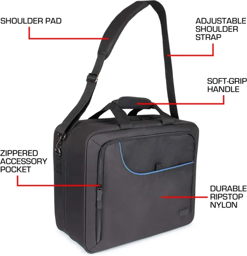 Miniatura 8 de Bolsa de viaje USA Gear XL para mazo de cartas TCG MTG - Bolsa grande de almacenamiento para cartas MTG con correa de hombro acolchada, interior Azul