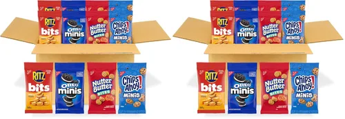 Miniatura 15 de Mini galletas OREO, mini galletas CHIPS AHOY!, Nutter Butter Bites y RITZ Bits galletas de queso, paquete surtido, 15 bolsas grandes