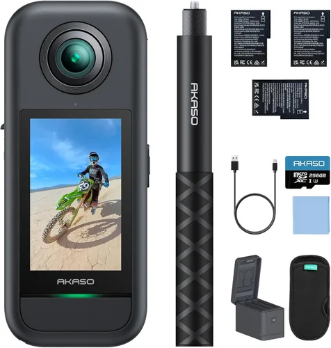Miniatura 14 de AKASO Combo de creador de cámara de acción 360: video 360 de 5.7K con sensores de 1/2 pulgada de 48 MP, foto 360 de 72 MP, 360 supersuave, palo