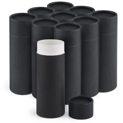 Furnido 10 recipientes de desodorante de cartón de 2 onzas, estilo push-up, relleno superior, tubos de cartón Kraft vacíos para bálsamo labial,