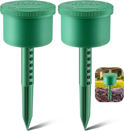 Qualirey Paquete de 2 estaciones de cebo para hormigas reutilizables (cebos no incluidos), mata hormigas multisuperficie para el hogar, control de